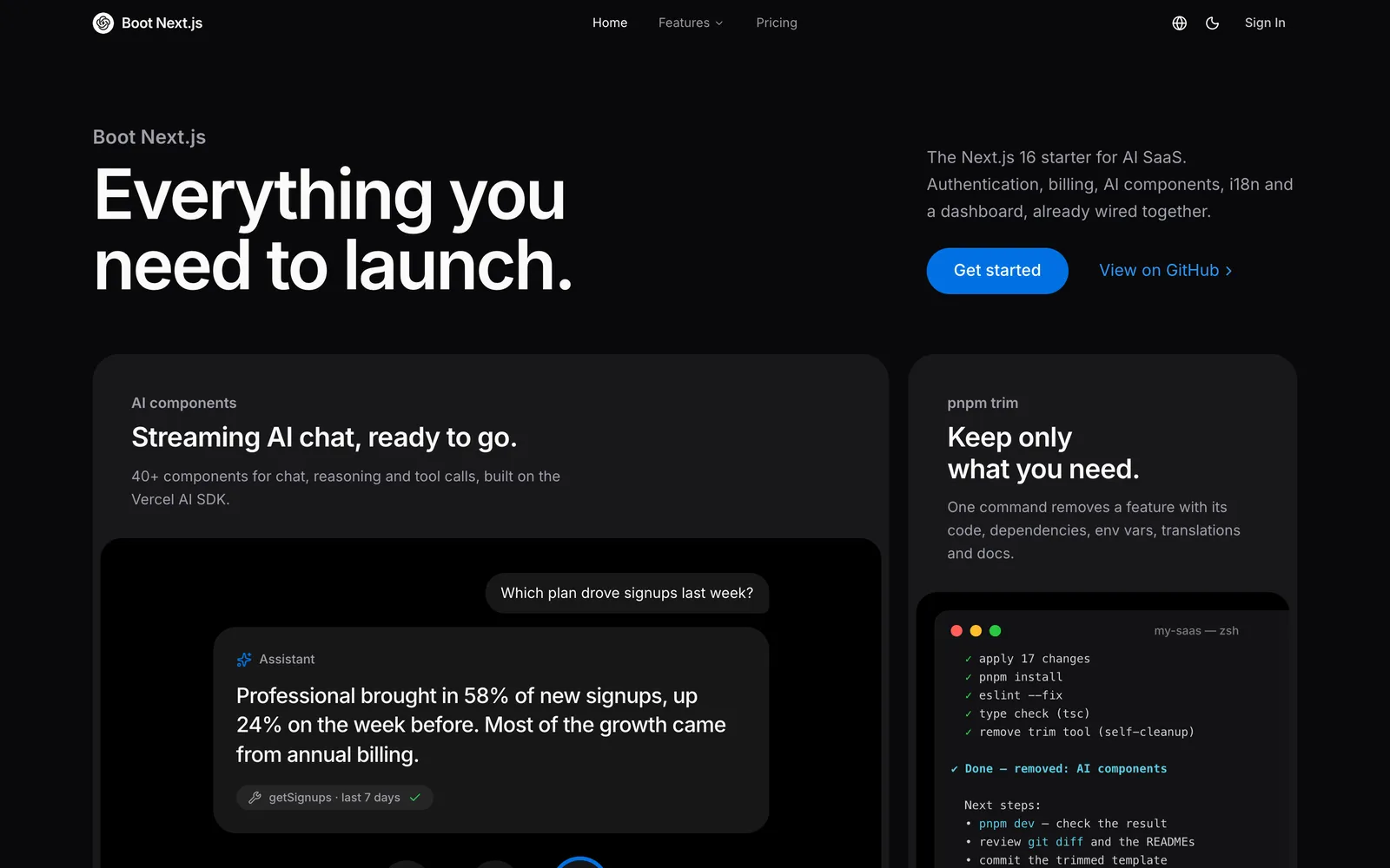 Boot Next.js screenshot